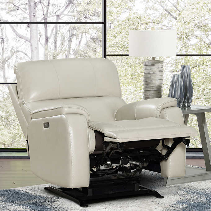 Like NEW - Costco - Barcalounger Columbia Leather Power Recliner with Power Headrest - Retail $799