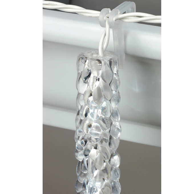 GE Twinkling Ice Crystal Icicle Set, 20-count - Retail $29