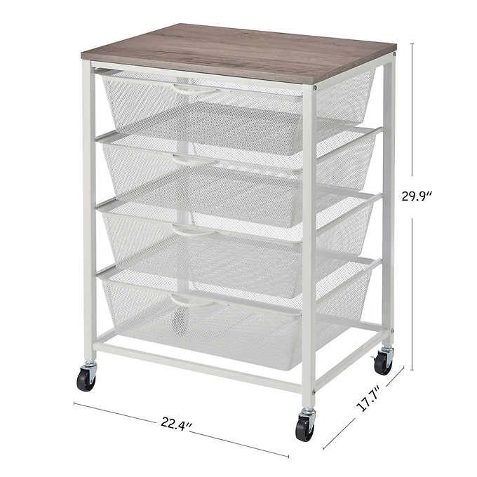 Costco - 4-Drawer Mesh Rolling Cart - Retail $49