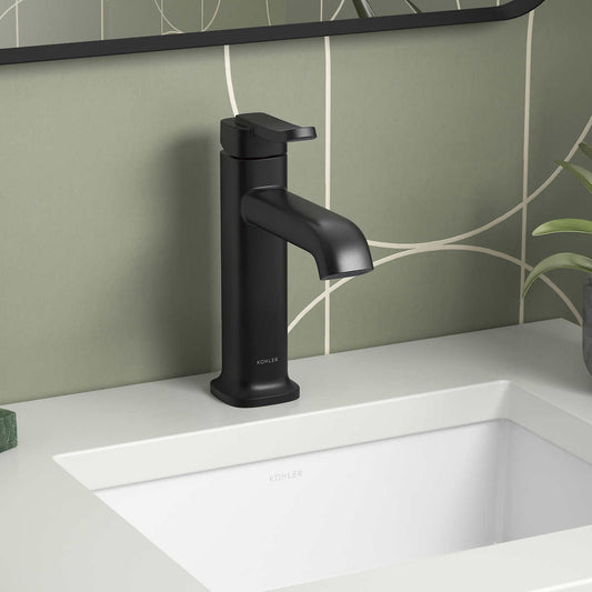 NEW - Kohler Cordate Matte Black Single-handle Bathroom Faucet - Retail $119