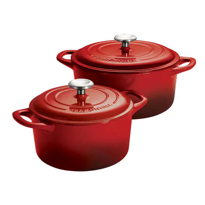 NEW - Costco - Tramontina Enameled Cast Iron Dutch Oven, 2-pack - Retail $69