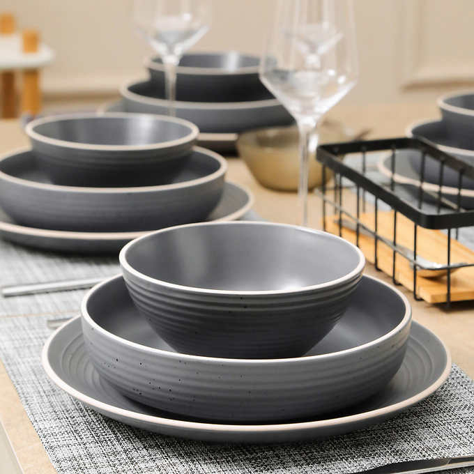 NEW - Stone + Lain Lauren 12-piece Stoneware Dinnerware Set - Retail $59