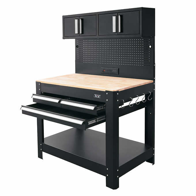 Like NEW in Box - Costco - Torin 45" 3-Drawer Workbench with Hanging Cabinet - Retail $449