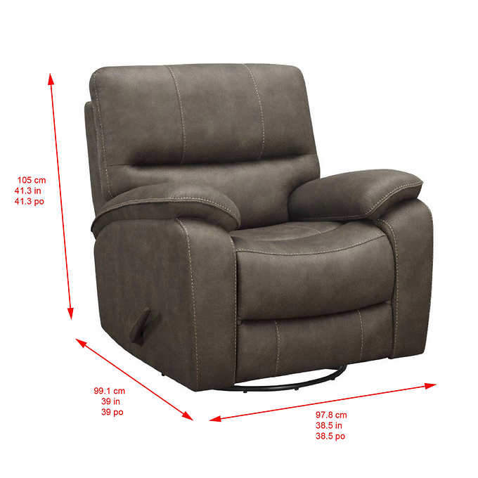 Costco - Barcalounger Henley Fabric Swivel Glider Recliner - Retail $399