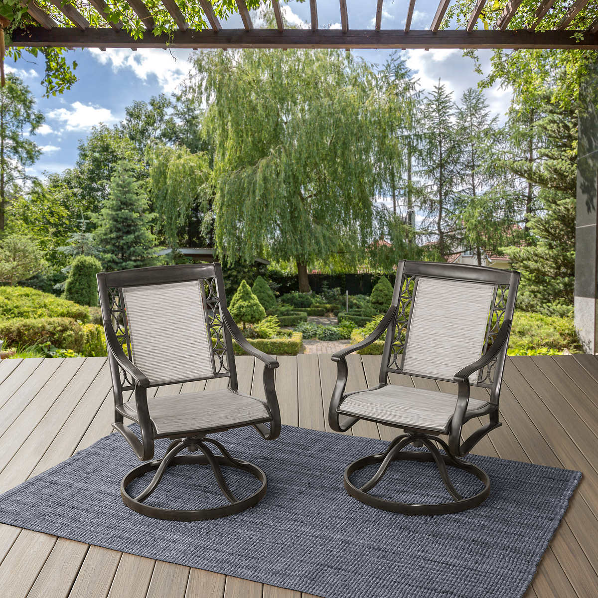 Like NEW - Costco - Agio Kimberling Swivel Rocker Outdoor Chairs 2-pack - Retail $549