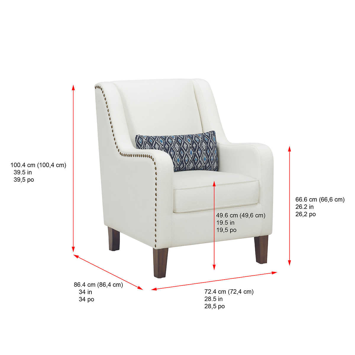 NEW in Box - Costco - True Innovations Mila Fabric Accent Chair - Retail $349