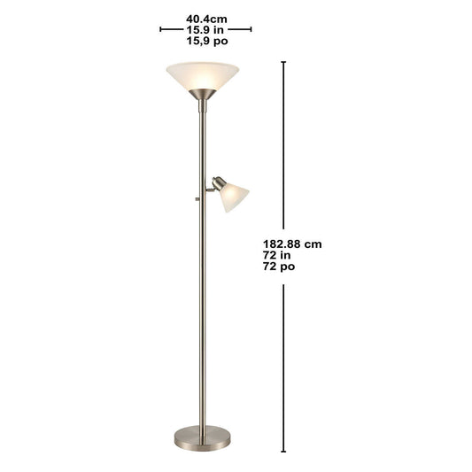 Costco - Torchiere Floor Lamp with Reading Light - Retail $84