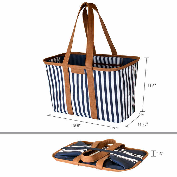 NEW - Costco - CleverMade SnapBasket LUXE Laundry Tote, 2-pack - Retail $47