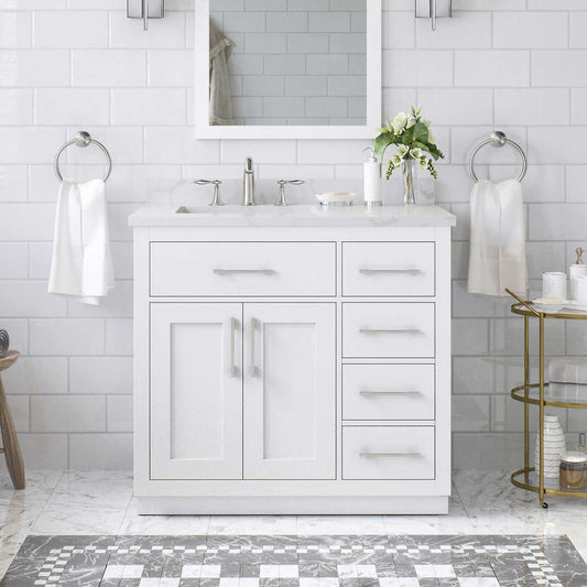 NEW - Costco - OVE Decors Alonso Bath Vanity in White - Retail $999
