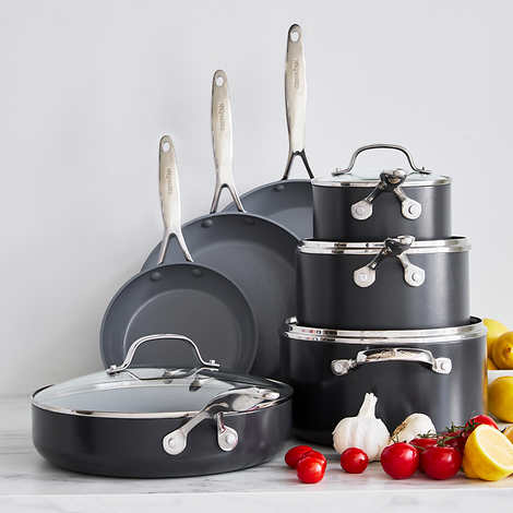 NEW - GreenPan Valencia Pro Ceramic 11-piece Cookware Set - Retail $179