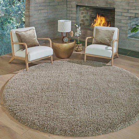 Thomasville Marketplace Luxury Shag Rugs, Round 7'10" x 7'10" - Retail $299