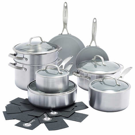 NEW - GreenPan Venice Pro 13-Piece Ceramic Non-Stick Cookware Set - Retail $319