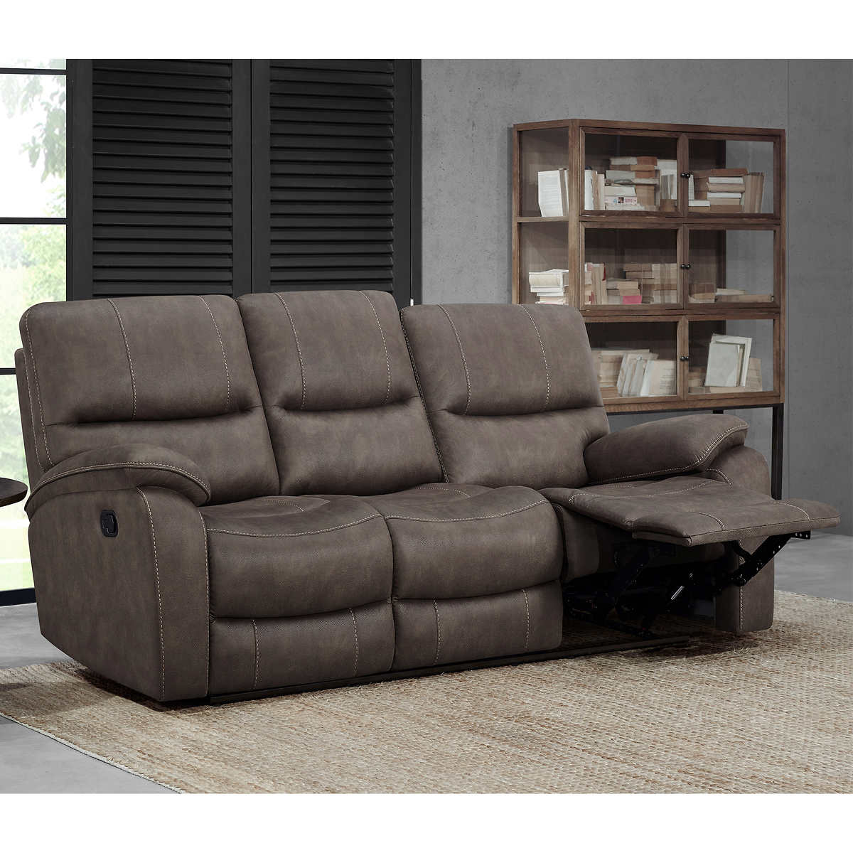 NEW - Costco - Barcalounger Henley Fabric Manual Reclining Sofa - Retail $1199
