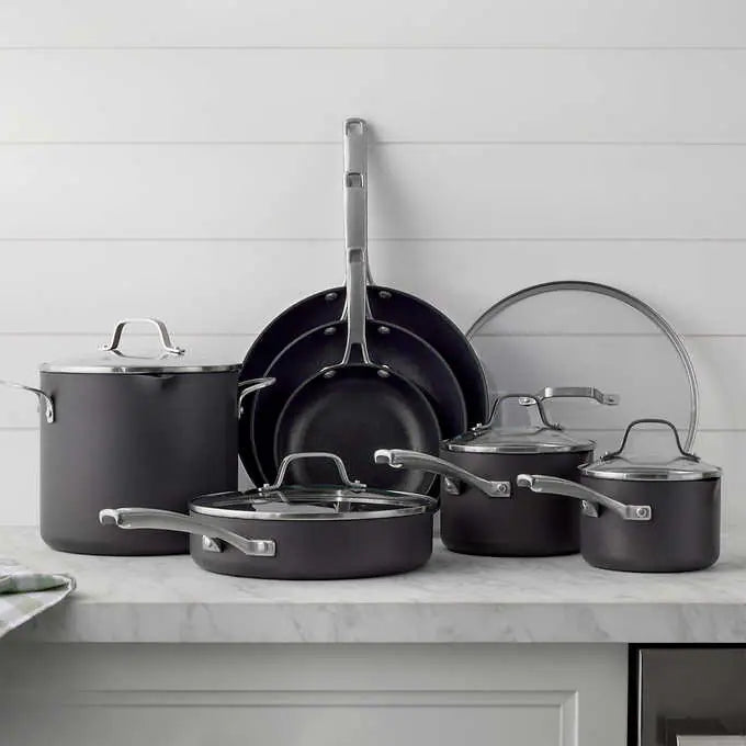 NEW - Calphalon Classic 12-Piece Non-Stick Cookware Set - Retail $199