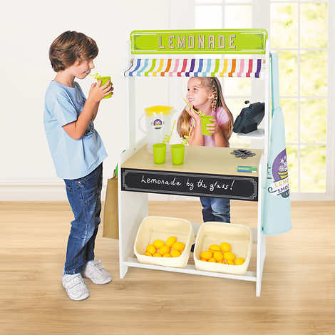 NEW - Costco - Wooden Lemonade Stand & Accessories - Retail $68