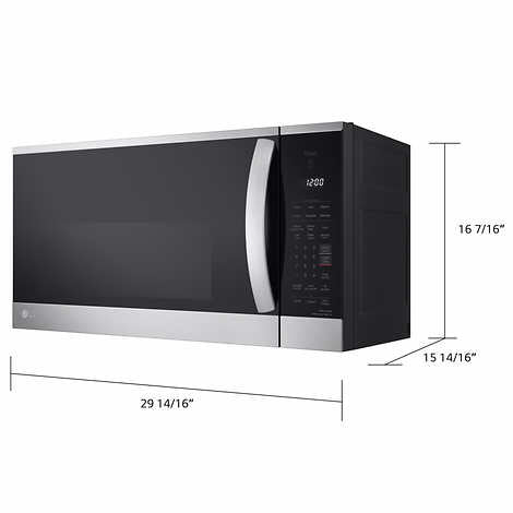 LG 1.8 cu. ft. Smart Wi-Fi Enabled OTR Microwave Oven with EasyClean - MVEM1825F - Retail $399