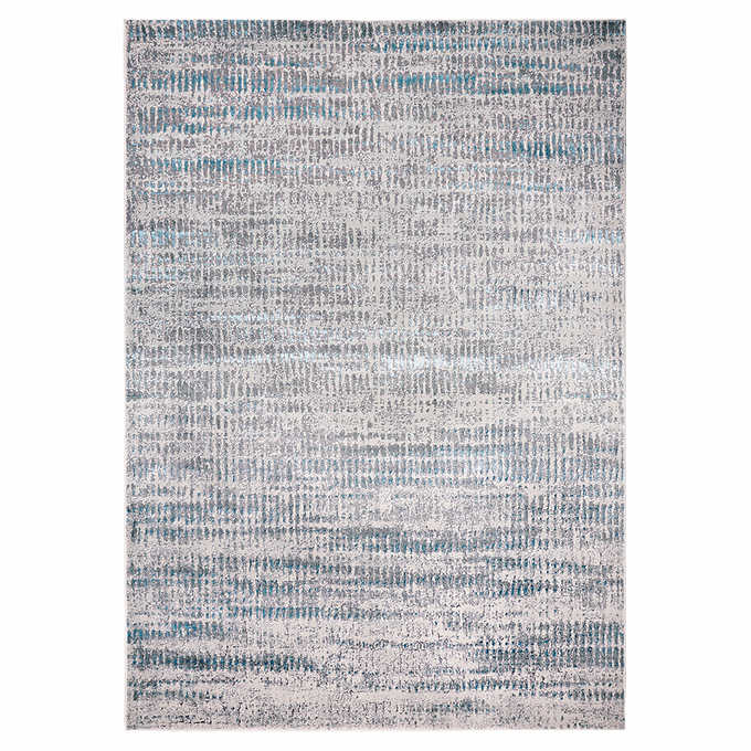 NEW - Costco - Feizy Jewel Area Rug 7 ft. 10 in. x 10 ft., Blue/Gray - Retail $234