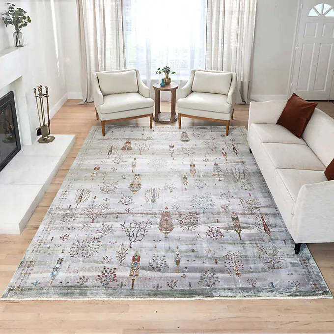 NEW - Costco - Empire Rug Collection, Tree of Life 8 ft. 8 in. x 12 ft. 6 in. - Retail $999