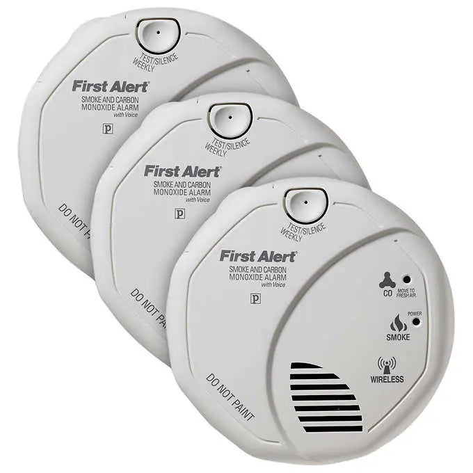 NEW - First Alert Smoke and Carbon Monoxide Alarm, 3-pack - Retail $99