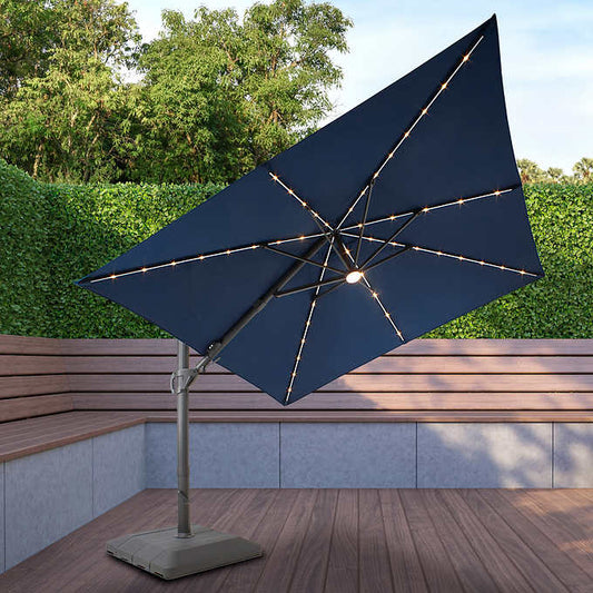 Costco - Seasons Sentry 10' Square Solar LED Cantilever Umbrella - Retail $699