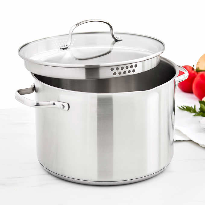 NEW - Costco - GreenPan 8qt Stainless Steel Stockpot - Retail $39