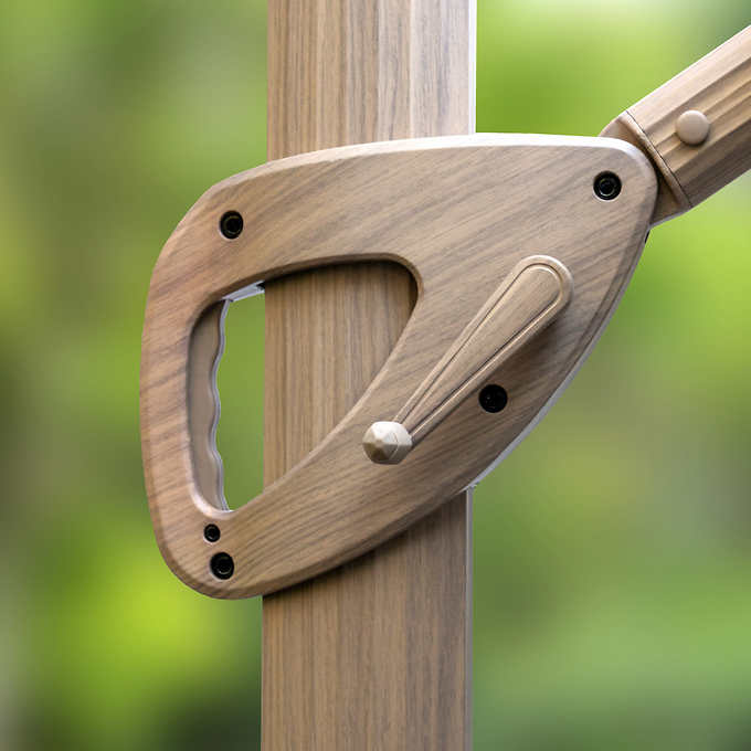 Costco - 10' x 13' Wood-Look Seasons Sentry Cantilever Umbrella - Retail $699