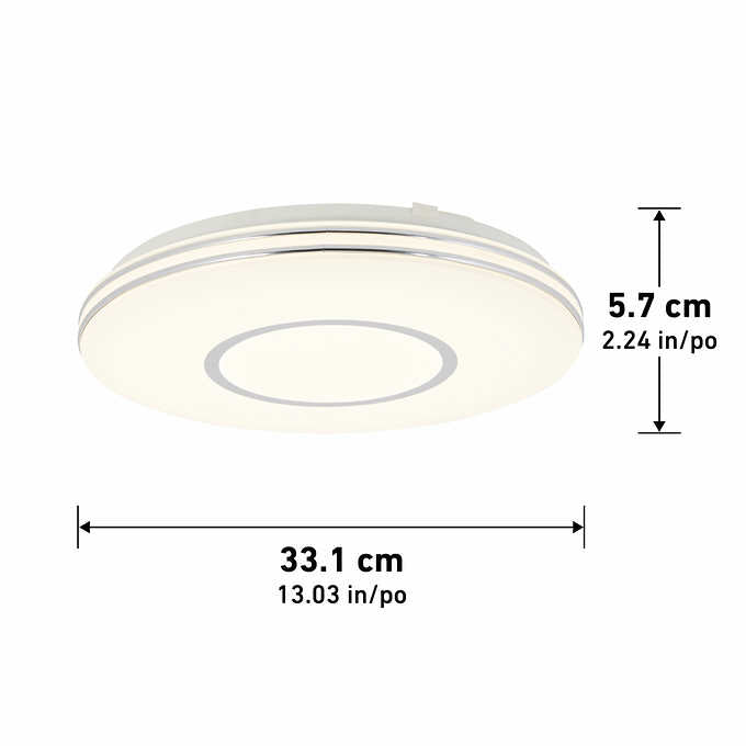 NEW - Costco - Artika Horizon 13" LED Flush Mount with Adjustable Color Temperature - Retail $39