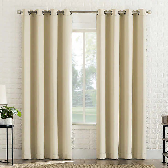 Sun Zero 104 in x 63 in Broderick Theater Grade Blackout Curtains, 2-pack - Retail $38