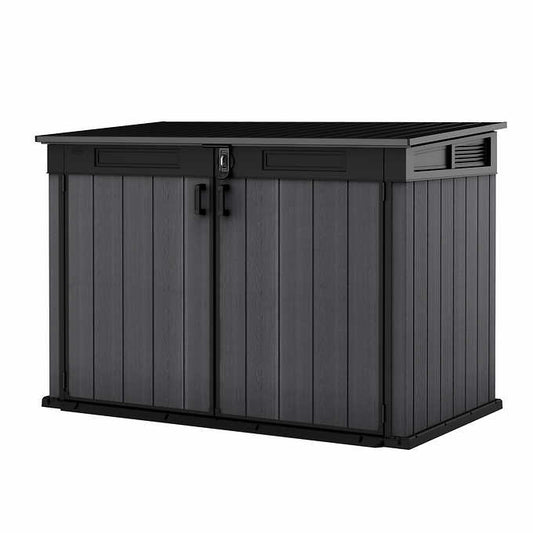 NEW, Sealed - Keter Cortina Mega Premium Modern Horizontal Outdoor Storage Shed - Retail $579