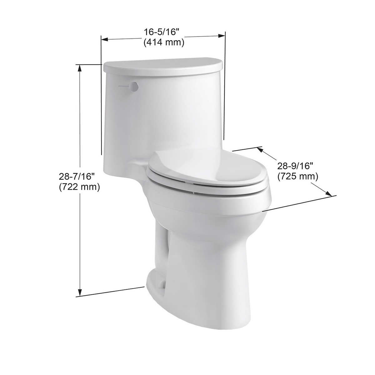 Like NEW - Kohler Adair One-Piece Elongated Toilet - Retail $449