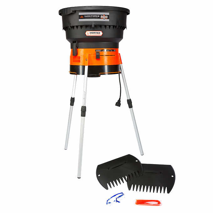 NEW - Costco - Yard Force 22" Corded Electric Leaf Shredder With Accessory Kit - Retail $124