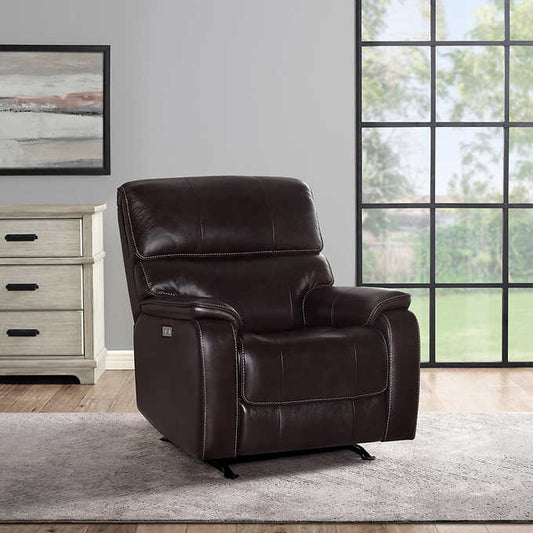 Costco - Barcalounger Columbia Leather Power Recliner with Power Headrest - Retail $799