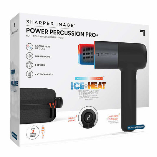 Sharper Image Power Percussion Pro+ Hot + Cold Percussion Massager - Retail $99