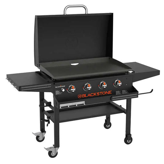 NEW w/ minor dmg - Blackstone 36in. Griddle with Hood & Front Shelf - Retail $469