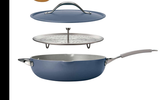 Tramontina Blue 5-Quarter All in One Pan Set - Retail $54