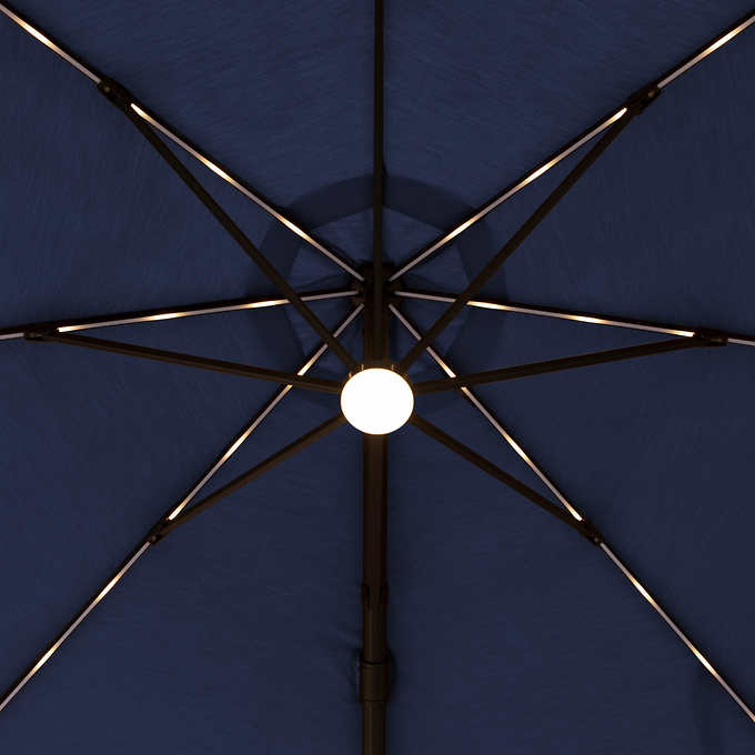 Costco - 11' LED Solar Round Cantilever Umbrella - Retail $629