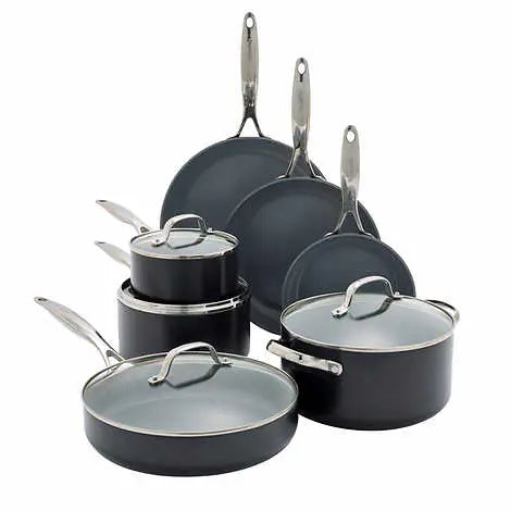 NEW - GreenPan Valencia Pro Ceramic 11-piece Cookware Set - Retail $179