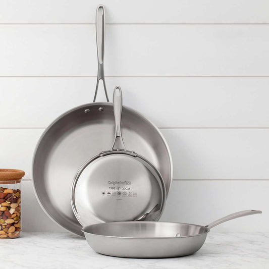 Costco - Calphalon 3-Piece Tri-Ply Clad Stainless Steel Skillet Set - Retail $79