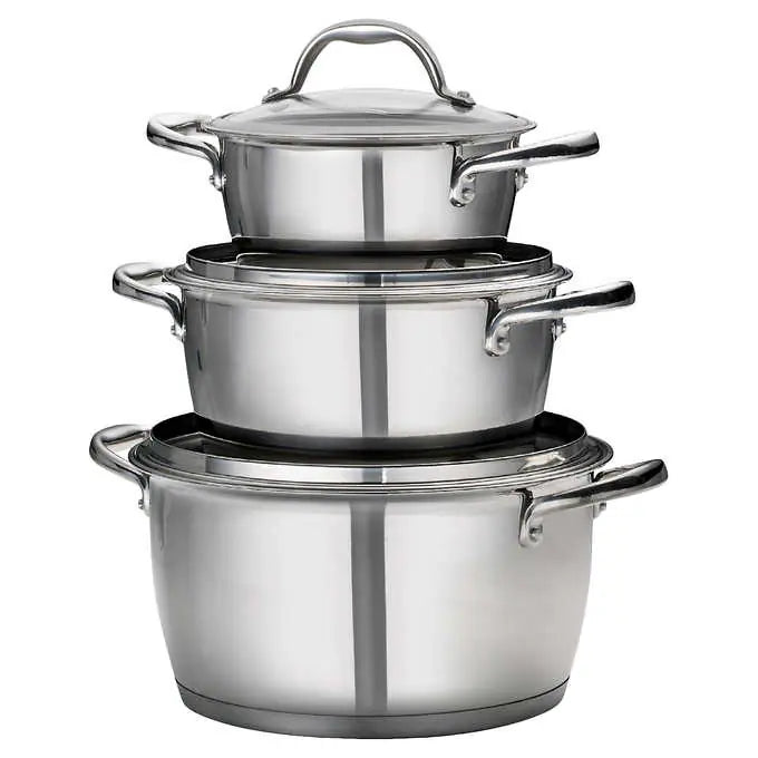 NEW - Tramontina 6-piece Stackable Sauce Pot Set - Retail $69