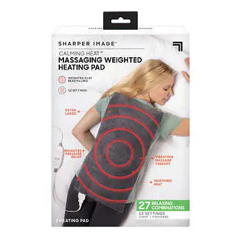 New - Costco - Sharper Image Massaging Weighted Heating Pad - Retail $49