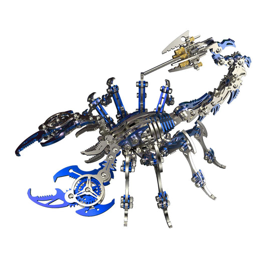 NEW - Blue 3D Metal Puzzle for Adults Scorpion, DIY Colorful 3D Metal Model Kits to Build with Tool, 3D Desktop Model Kits Building Toys for Adults/Teens - Retail $65