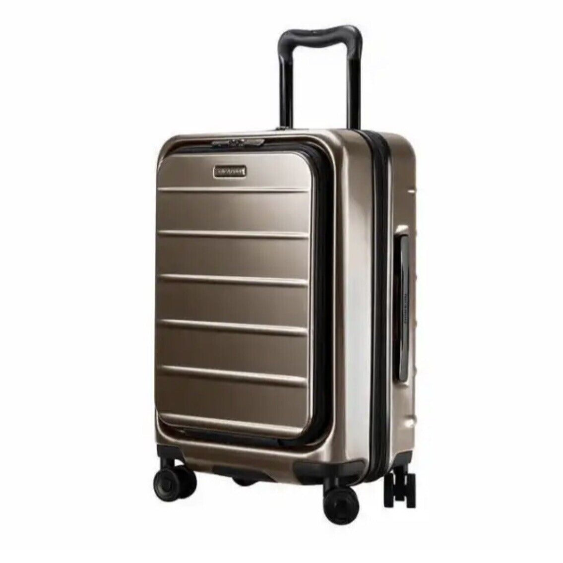 NEW - Ricardo Front Opening Carry On Spinner Luggage Suitcase in Bronze - Retail $89