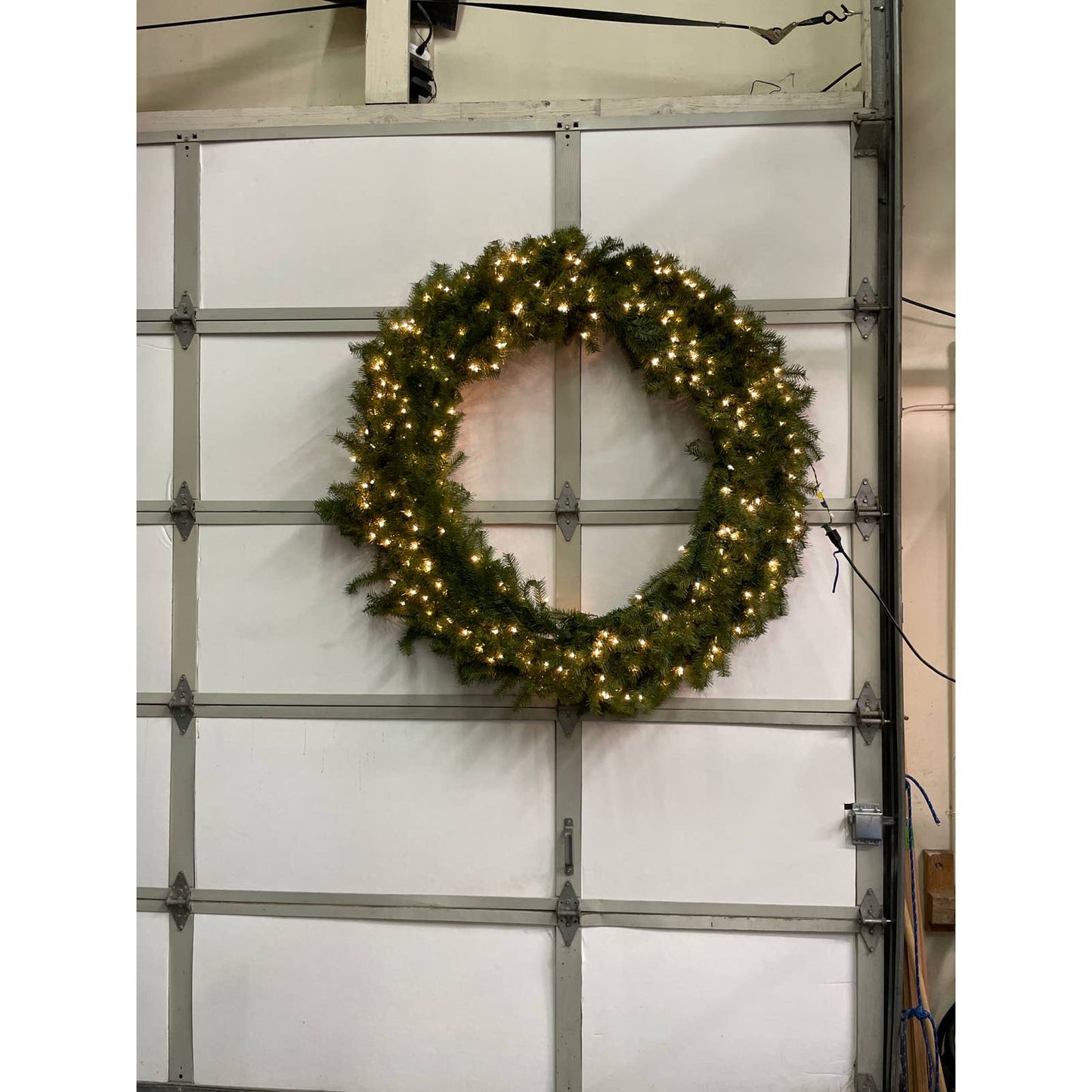 NEW - National Tree Company, Pre-Lit Artificial Christmas Wreath, 60" - Retail $279