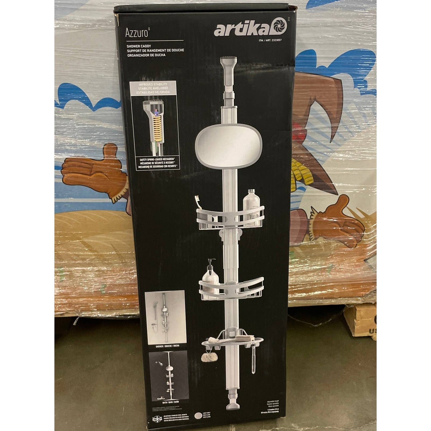 NEW - Costco - Artika Standing Shower Caddy - Retail $59