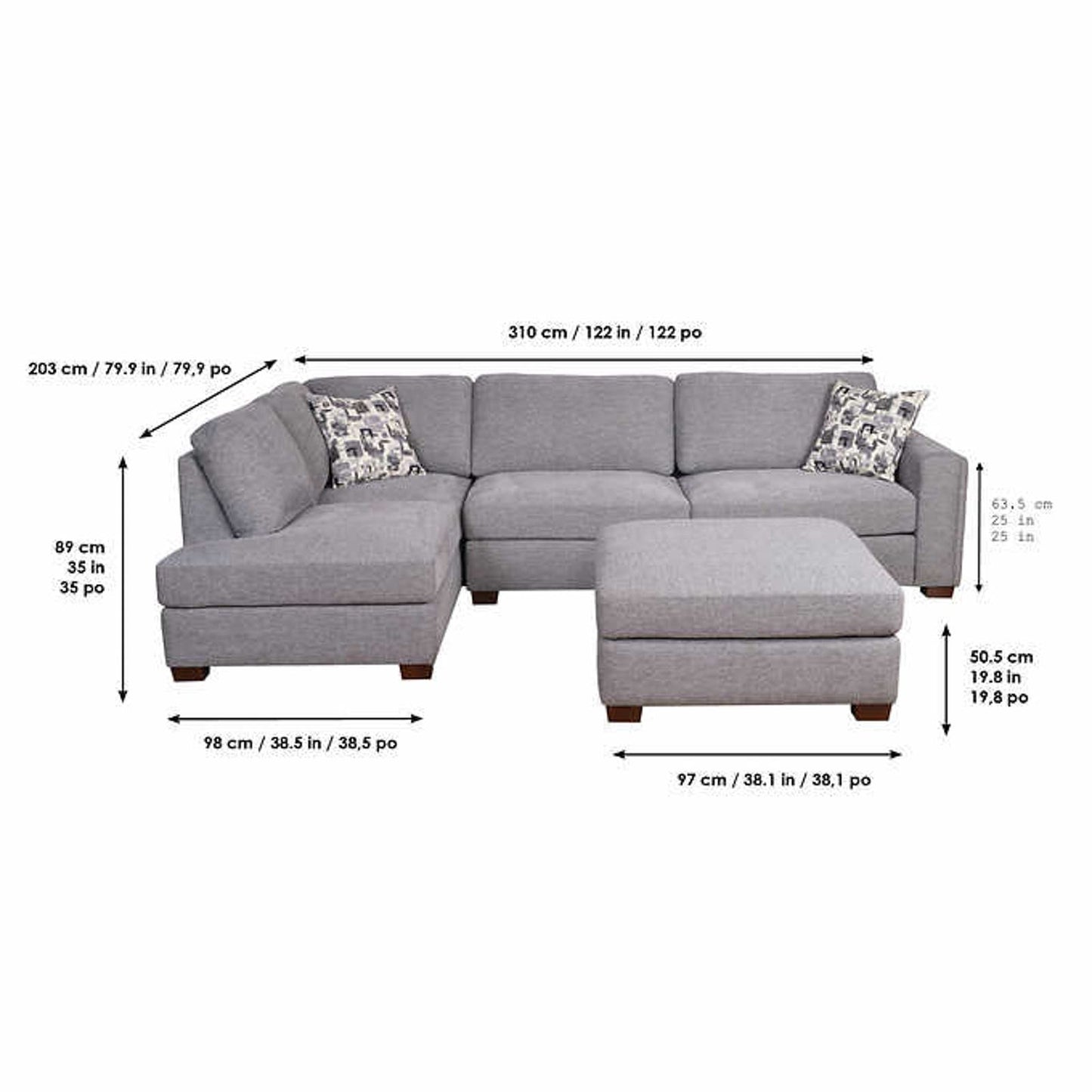 Costco - Maycen Fabric Sectional - Retail $1999