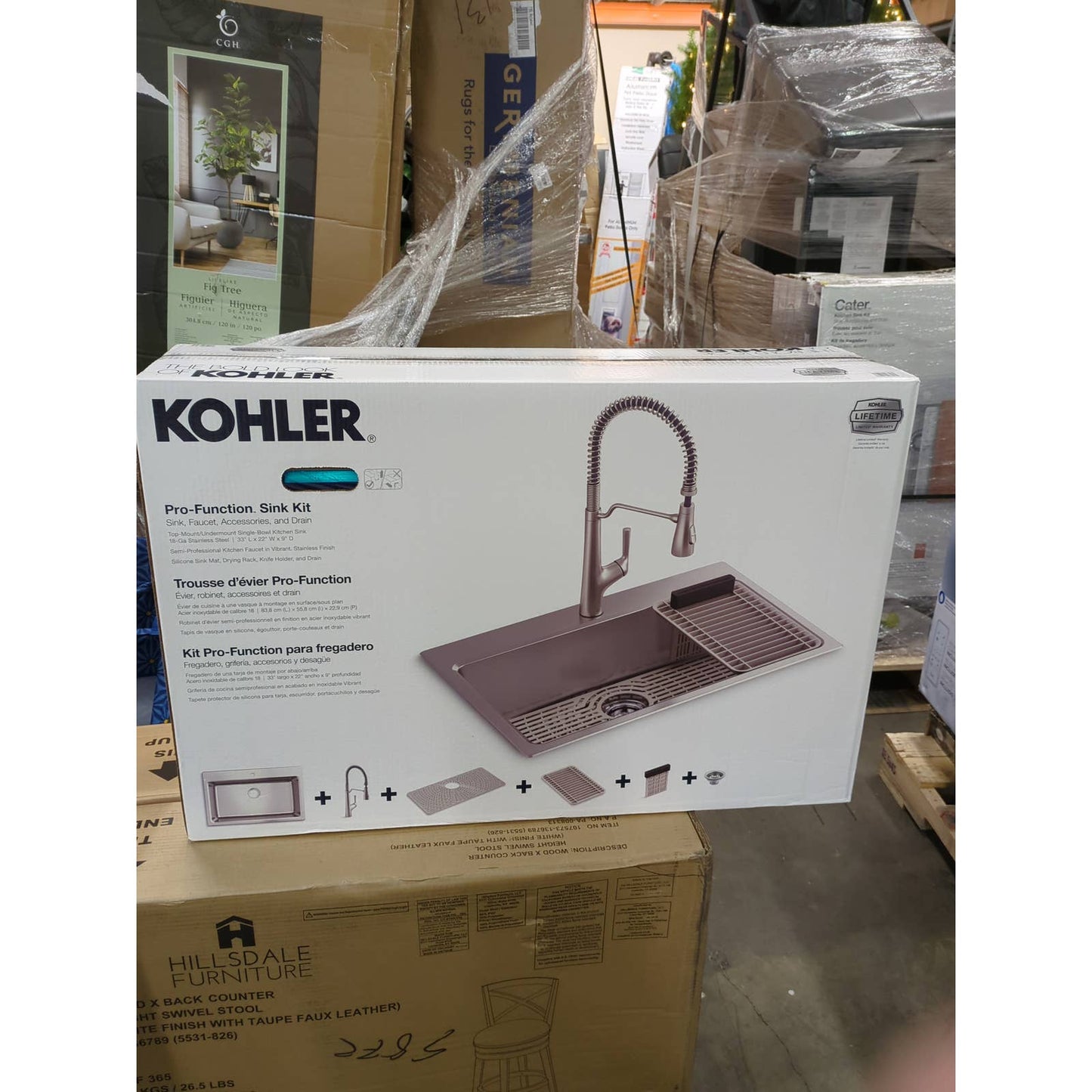 NEW - Costco - Kohler Pro-Function Kitchen Sink Kit - Retail $399