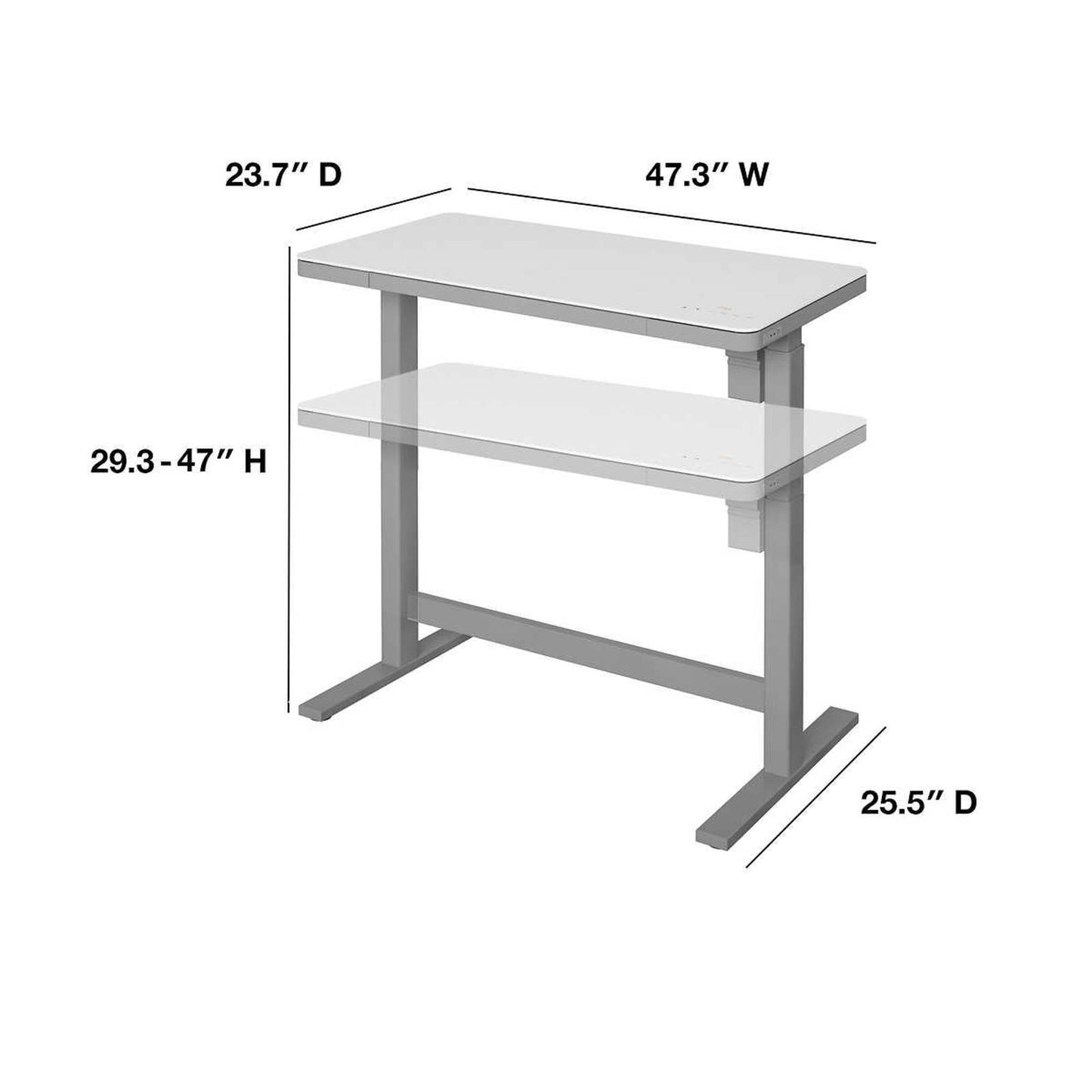 Costco - Tresanti Geller 47” Adjustable Height Desk - Retail $329