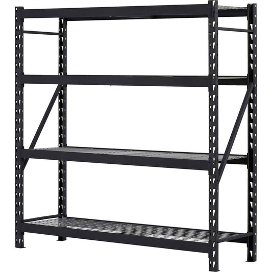 Costco - Edsal 4-Shelf Industrial Storage Shelving Unit, 77"W x 24"D x 72"H, Black - Retail $199