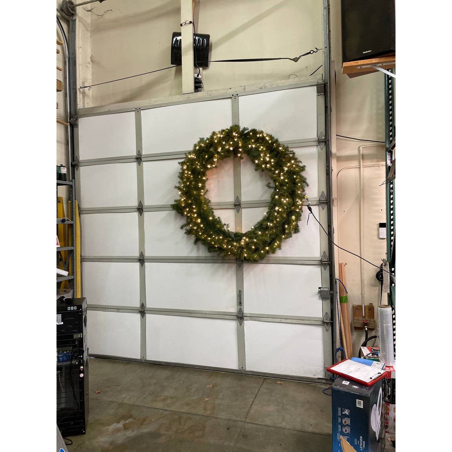 NEW - National Tree Company, Pre-Lit Artificial Christmas Wreath, 60" - Retail $279