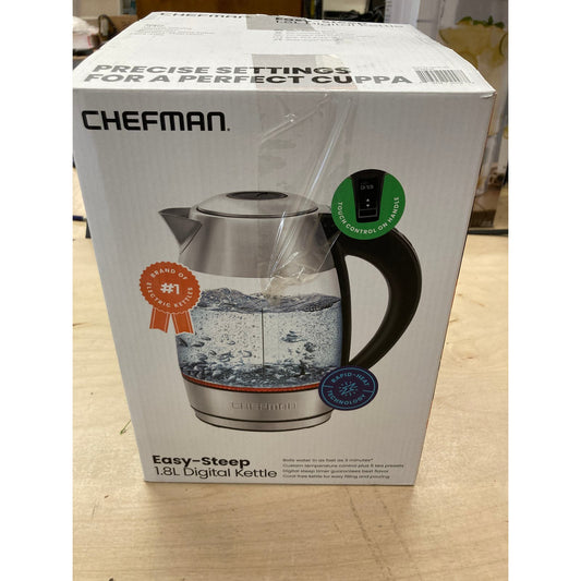 Chefman 1.8L Digital Precision Electric Kettle with Tea Infuser - Retail $45